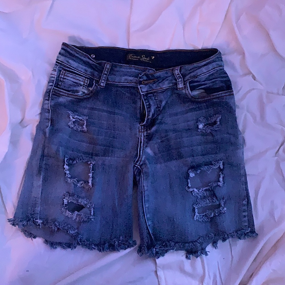 ROMA STUDIO Ripped Greyish Blue jeans